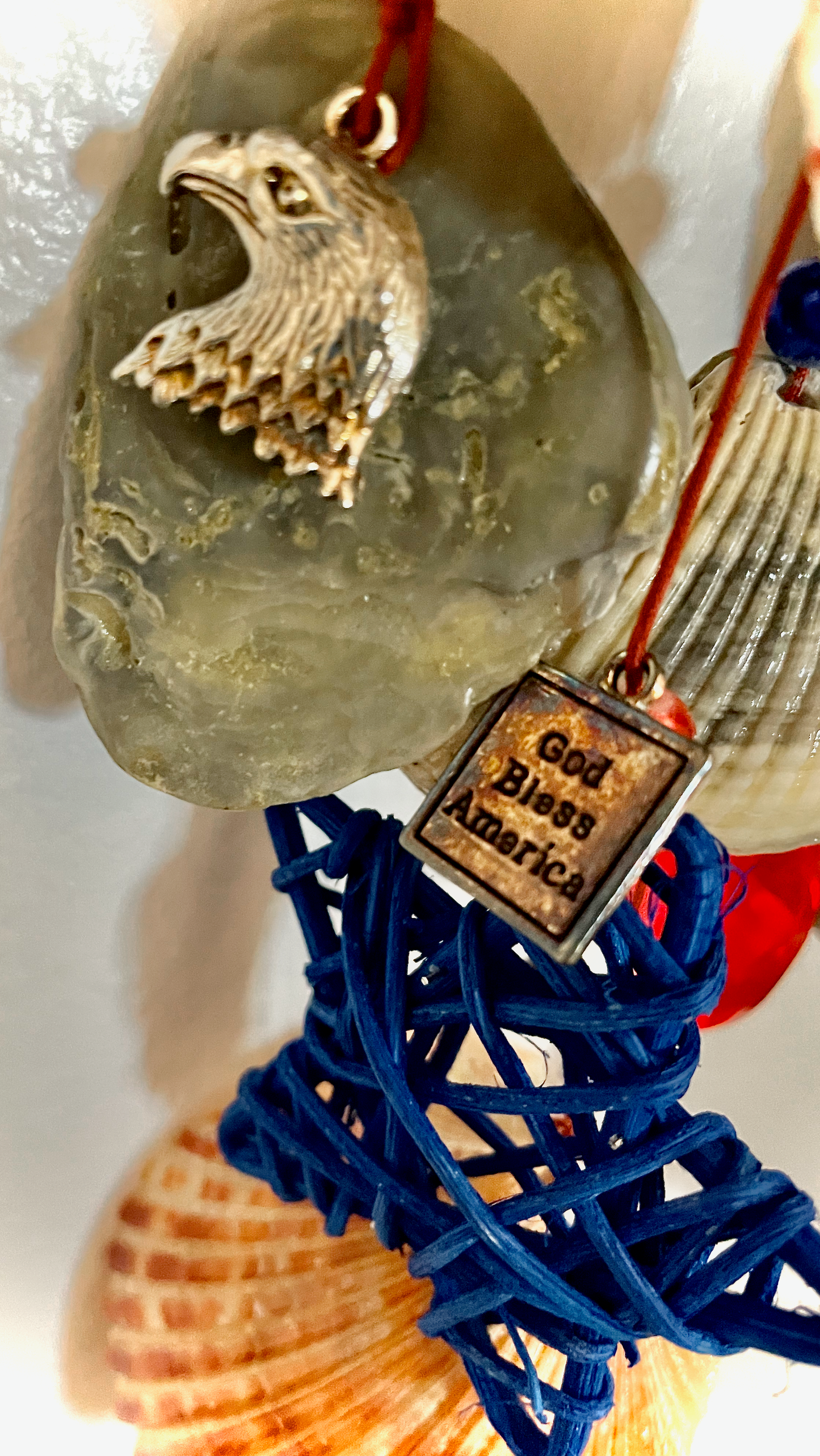 Coastal Anthem-I Stand: Compact Coastal Patriotic Wind Chime.